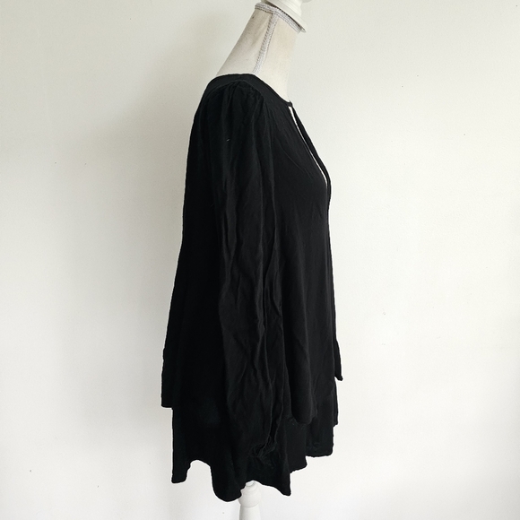 Free People "Beck" Black Tiered Mini Dress - Picture 7 of 9